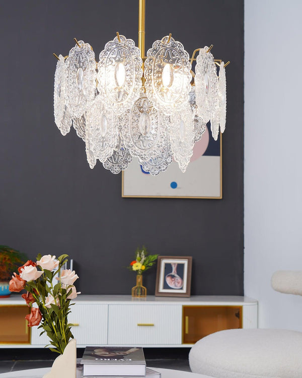 gold wave glass chandelier dining room kitchen island