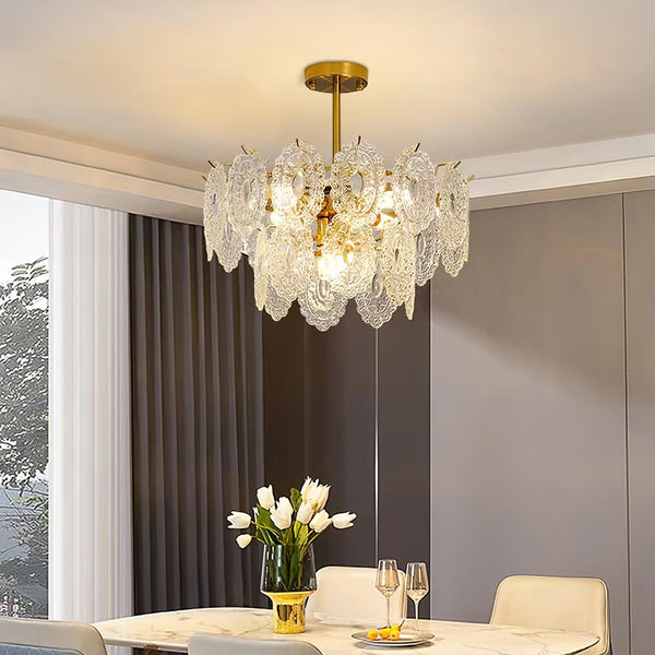 gold wave glass chandelier dining room kitchen island