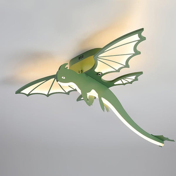 green dinosaur acrylic led ceiling light for kids bedroom