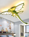 green dinosaur acrylic led ceiling light for kids bedroom