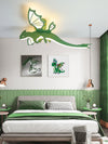green dinosaur acrylic led ceiling light for kids bedroom