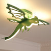 green dinosaur acrylic led ceiling light for kids bedroom