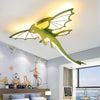 green dinosaur acrylic led ceiling light for kids bedroom