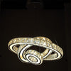 Contemporary 3 Ring Pendant Electroplated Crystal Chandeliers