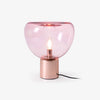 hand blown glass bubble table lamp mirrored base