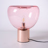 hand blown glass bubble table lamp mirrored base