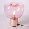 hand blown glass bubble table lamp mirrored base