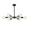 Mid Century Sputnik Semi Flush Mount Bedroom 193Sq Ft 269Sq Ft Illumination Area Ceiling Light