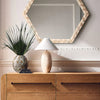 honey travertine sculptural table lamp