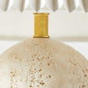honey travertine sculptural table lamp