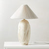 honey travertine sculptural table lamp