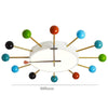 24 Inches Colorful Nelson Ball Clock Led Round Flush Mount Ceiling Light