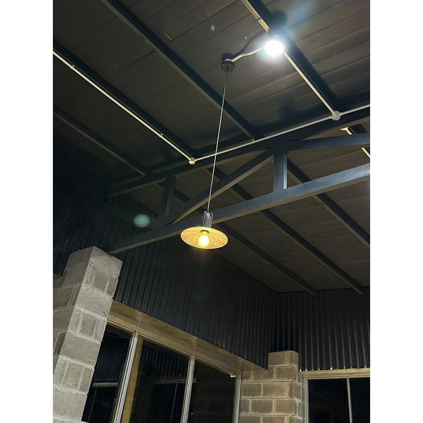 industrial antique gray iron dome pendant light