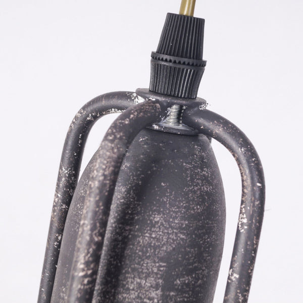 industrial antique gray iron dome pendant light
