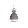 industrial antiqued silver iron pendant light