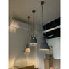 industrial antiqued silver iron pendant light