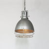 industrial antiqued silver iron pendant light