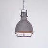 industrial antiqued silver iron pendant light