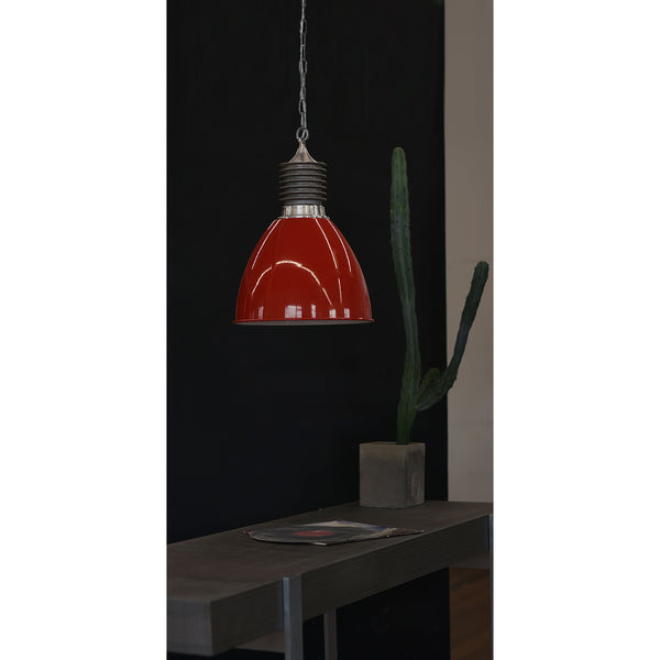 industrial black aluminum dome pendant lamp