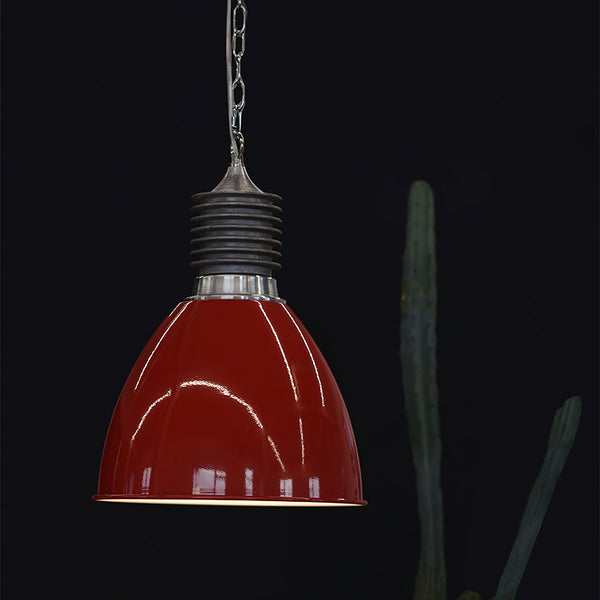 industrial black aluminum dome pendant lamp