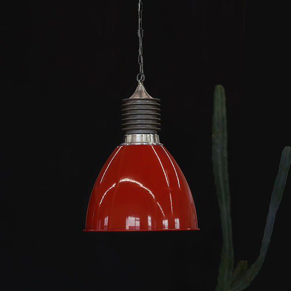 industrial black aluminum dome pendant lamp