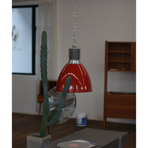 industrial black aluminum dome pendant lamp
