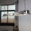 industrial black clear glass linear led pendant light