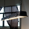 industrial black clear glass linear led pendant light