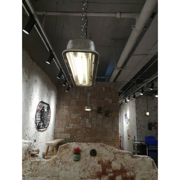 industrial black clear glass linear led pendant light