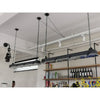 industrial black clear glass linear led pendant light