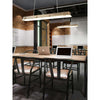 industrial black clear glass linear led pendant light