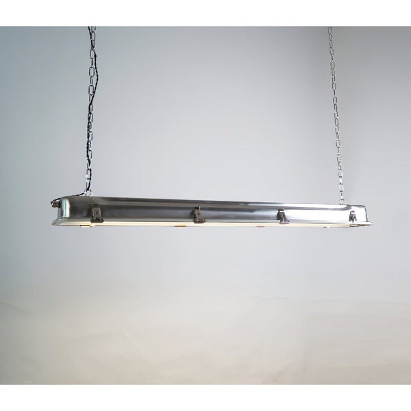 industrial black clear glass linear led pendant light