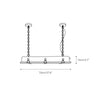 industrial black clear glass linear led pendant light