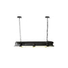 industrial black clear glass linear led pendant light