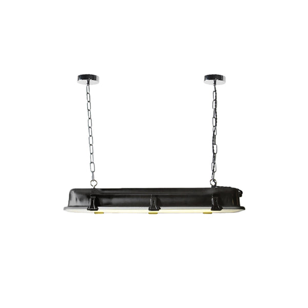 industrial black clear glass linear led pendant light