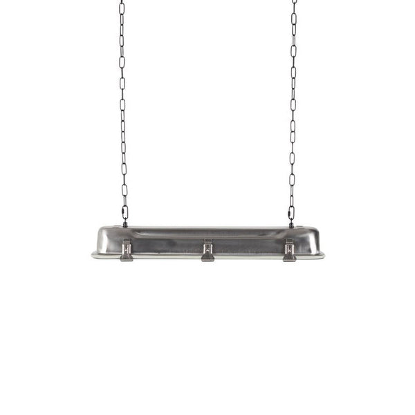 industrial black clear glass linear led pendant light