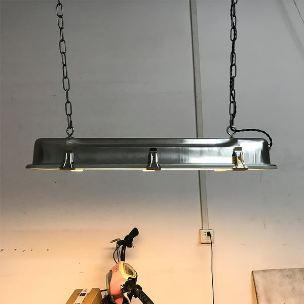 industrial black clear glass linear led pendant light