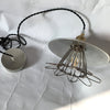 industrial black nickel iron dome pendant light