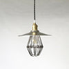 industrial black nickel iron dome pendant light
