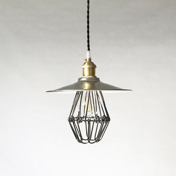 industrial black nickel iron dome pendant light