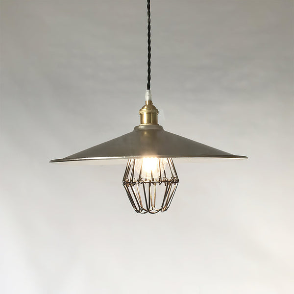 industrial black nickel iron dome pendant light