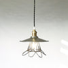industrial black nickel iron dome pendant light