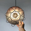 industrial black nickel iron dome pendant light
