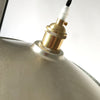 industrial black nickel iron dome pendant light
