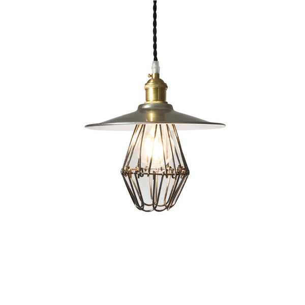 industrial black nickel iron dome pendant light