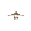 industrial black nickel iron dome pendant light