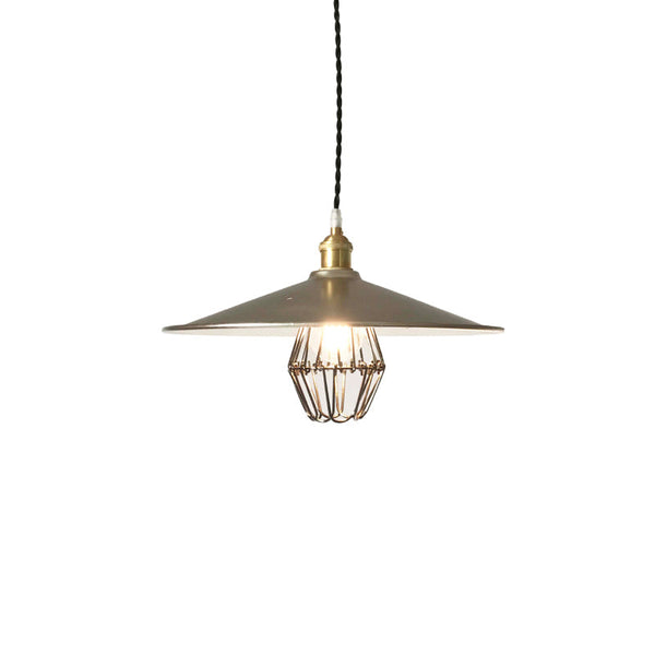 industrial black nickel iron dome pendant light