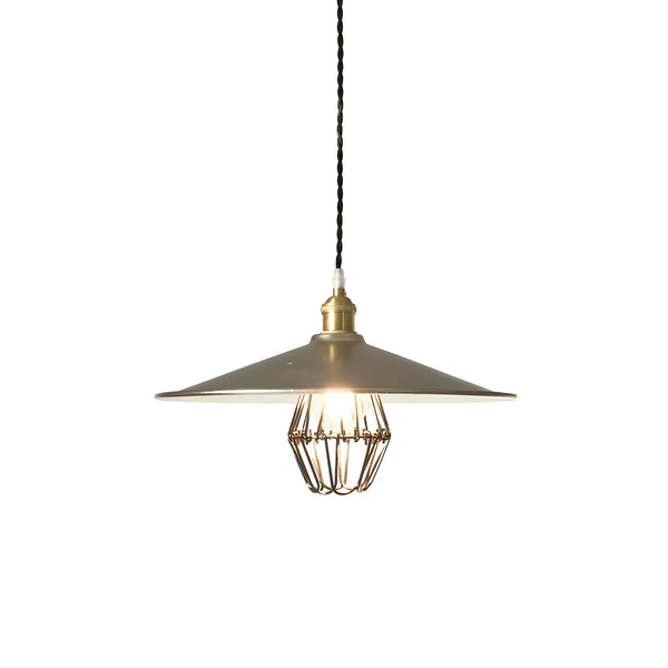 industrial black nickel iron dome pendant light