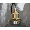 industrial brass iron dome pendant light