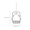 industrial brushed silver iron quarry pendant light